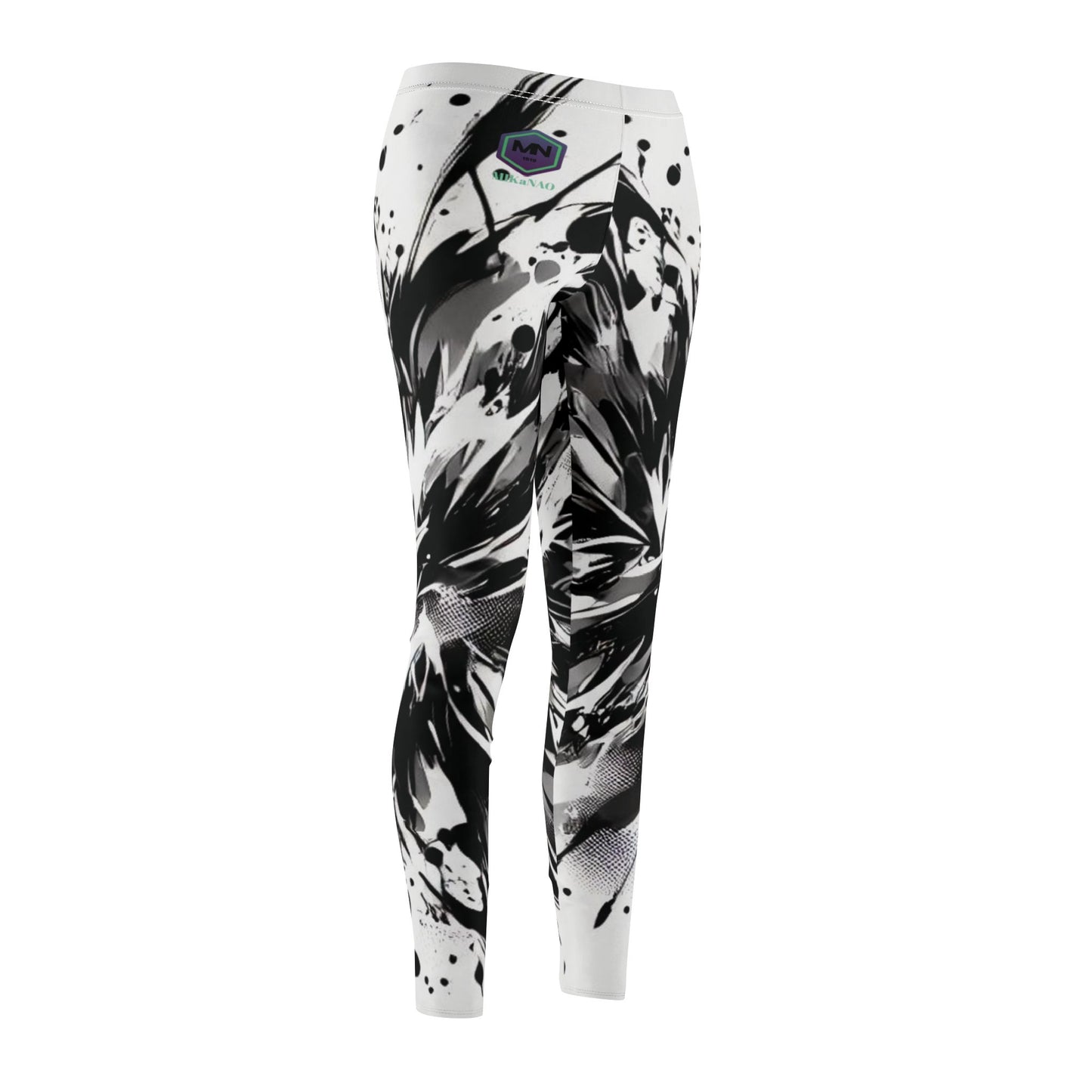 Mikanao Women's Mid-rise Casual Leggings print