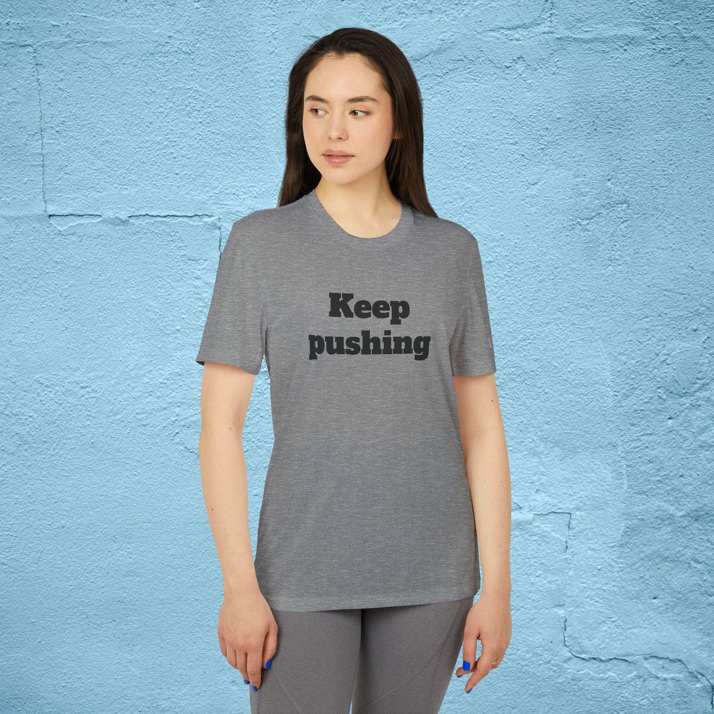 Keep pushing Adidas sport gym shirt