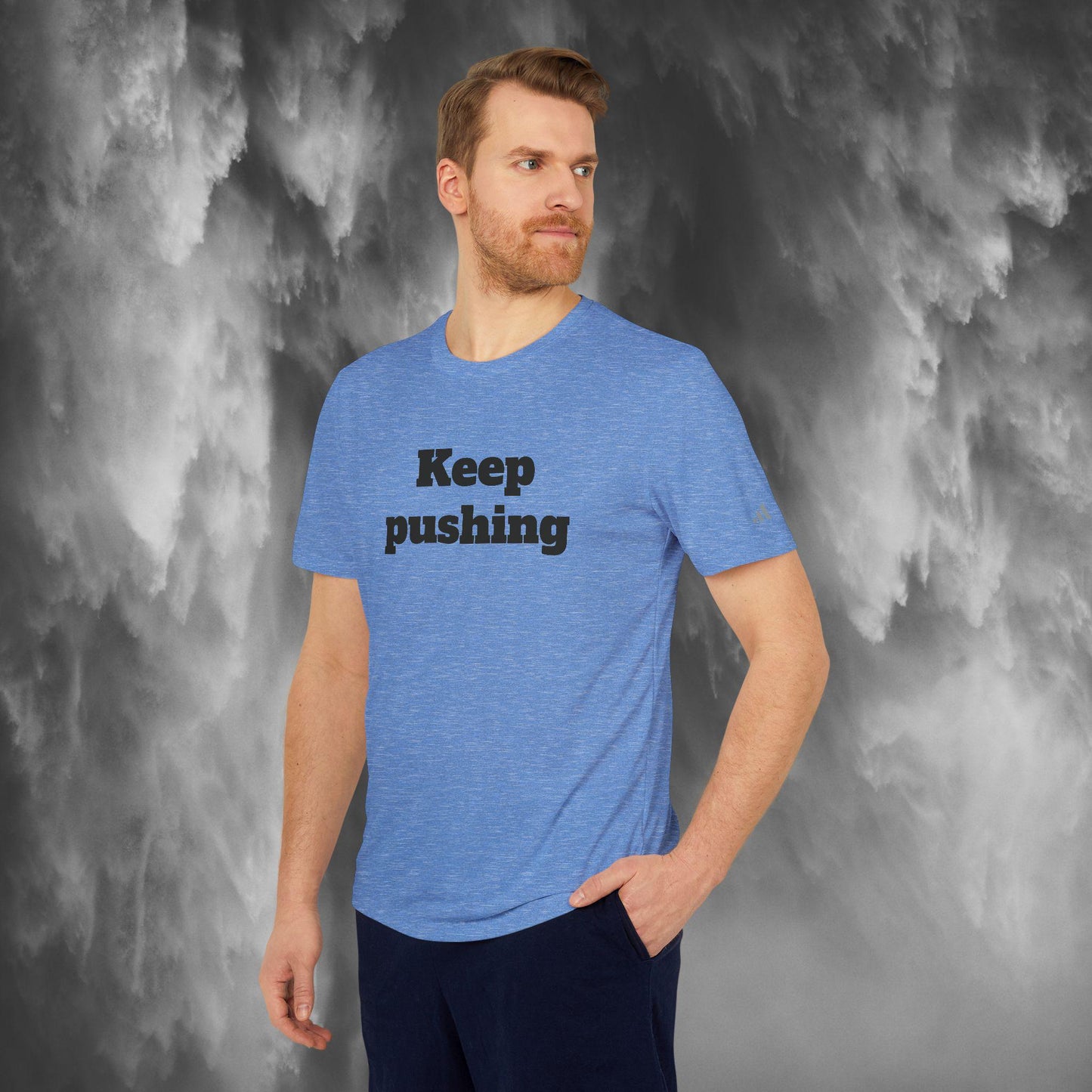 Keep pushing Adidas sport gym shirt