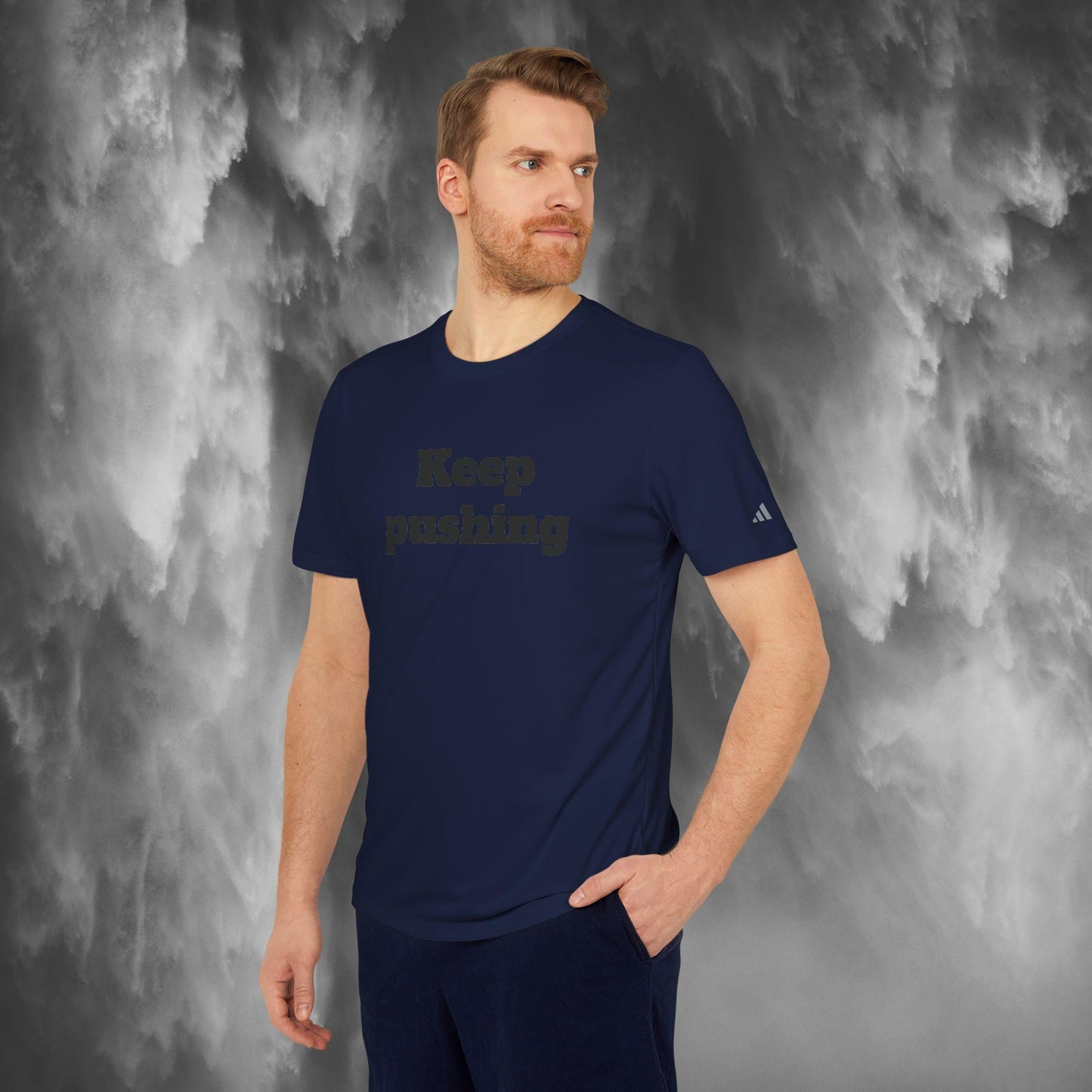 Keep pushing Adidas sport gym shirt