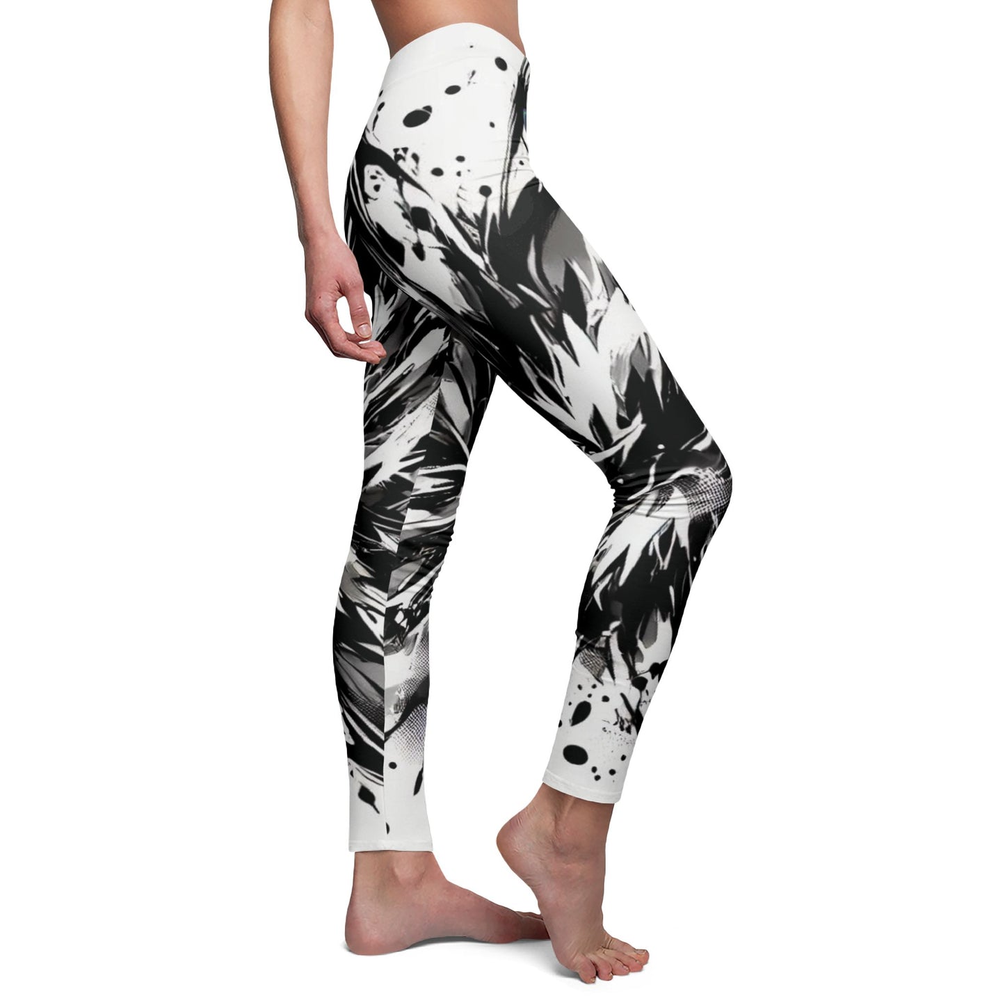 Mikanao Women's Mid-rise Casual Leggings print