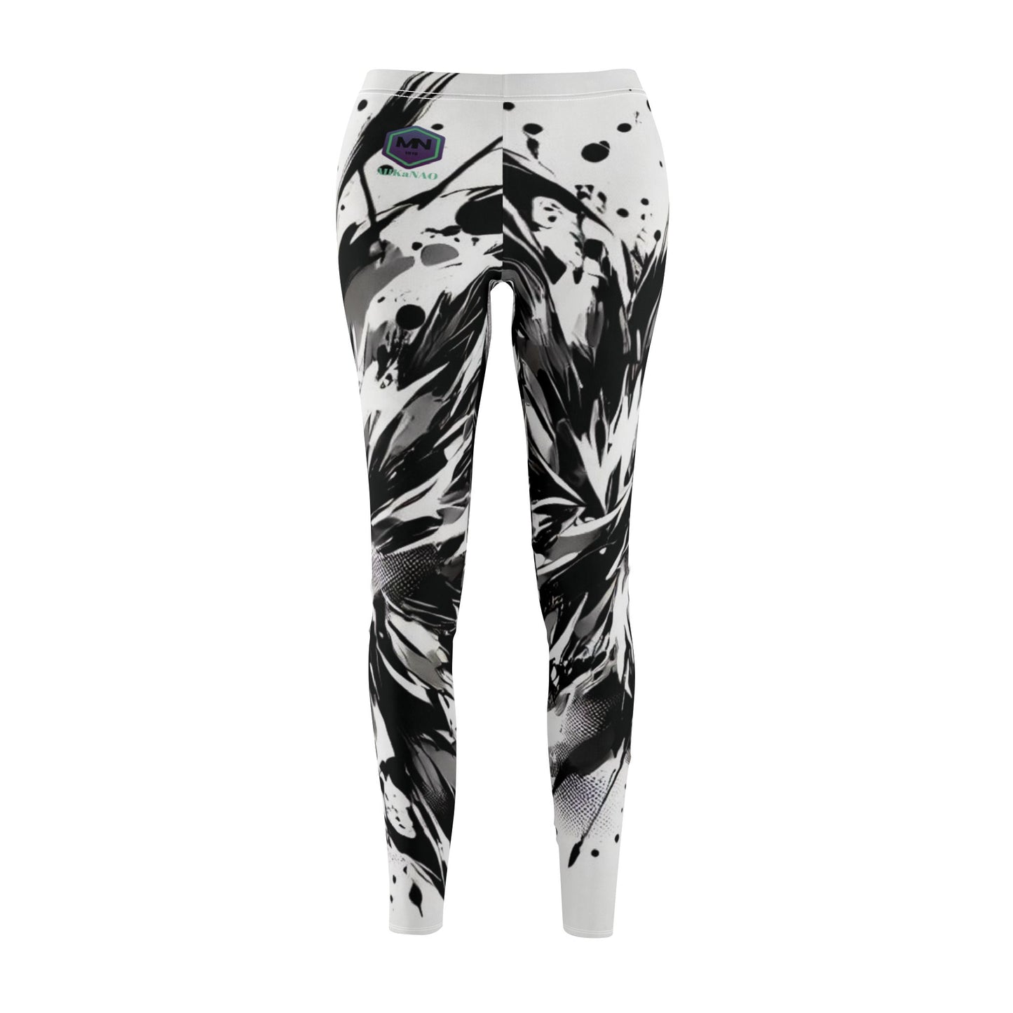 Mikanao Women's Mid-rise Casual Leggings print
