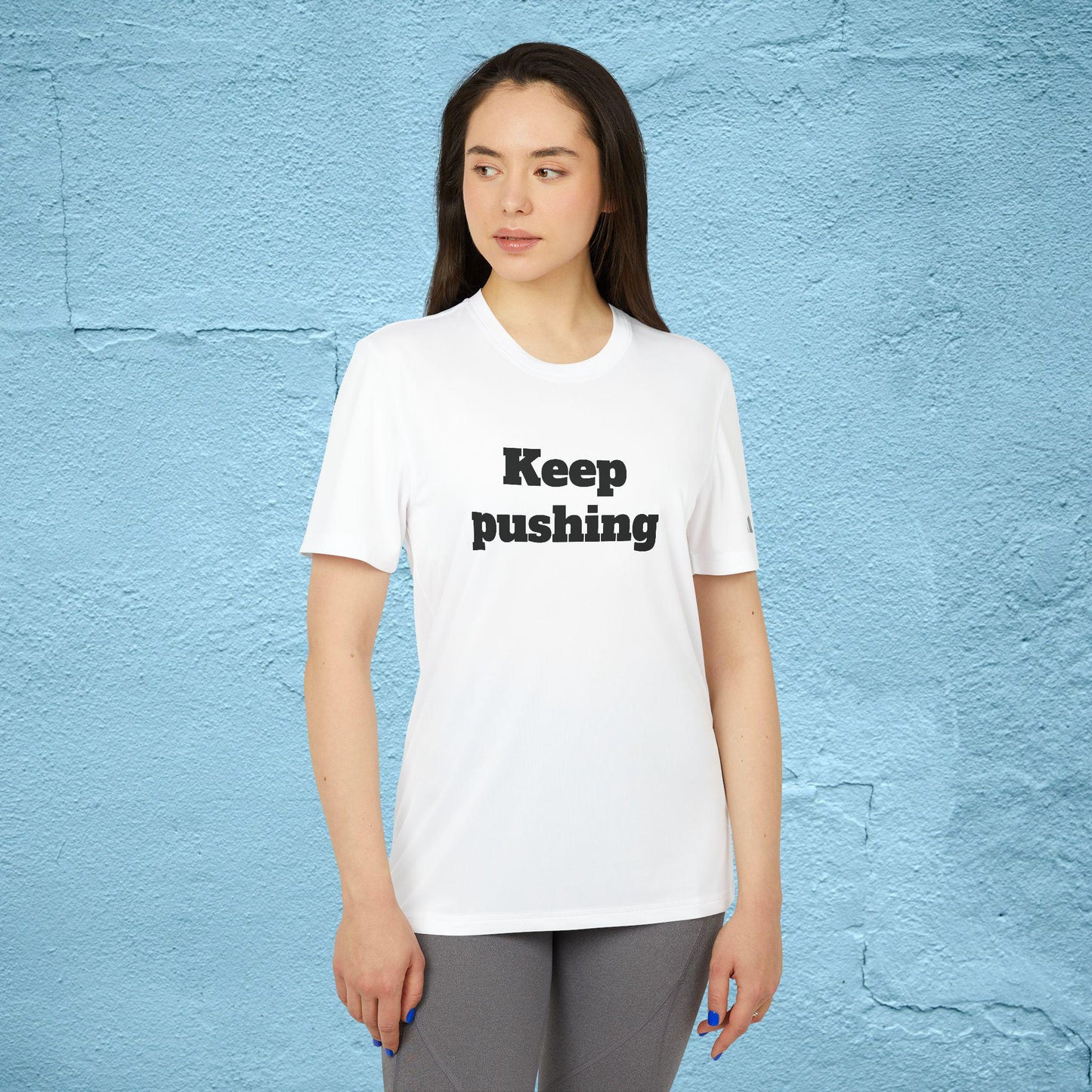 Keep pushing Adidas sport gym shirt